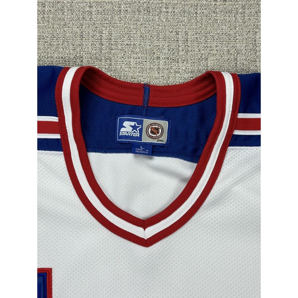 Vintage New York Rangers Jersey Mens Large White NHL Hockey Starter - Picture 9 of 14